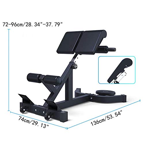 Banco de hiperextensión con respaldo de silla romana, banco ajustable para abdominales, ejercicio hiperextensión, entrenamiento fuerza, máquinas de espalda, entrenamiento múltiple para abdominales Banco de hiperextensión con respaldo de silla romana, banco ajustable para abdominales, ejercicio hiperextensión, entrenamiento fuerza, máquinas de espalda, entrenamiento múltiple para abdominales