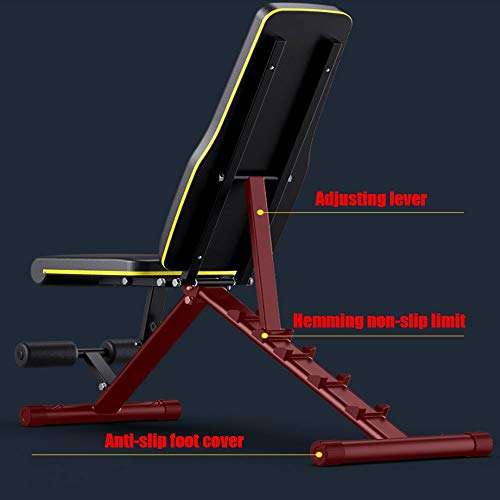 Banco de mancuernas multifuncional plegable para interiores / tablero de músculo abdominal, banco de incendio multifuncional ajustable, adecuado para el entrenamiento de resistencia Banco de press de Banco de mancuernas multifuncional plegable para interiores / tablero de músculo abdominal, banco de incendio multifuncional ajustable, adecuado para el entrenamiento de resistencia Banco de press de
