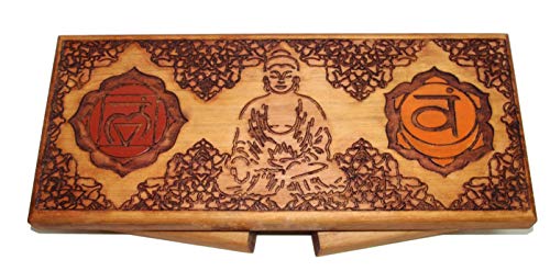 Banco de Meditacion Madera Patas Plegable Grabado Banco de Meditacion Madera Patas Plegable Grabado