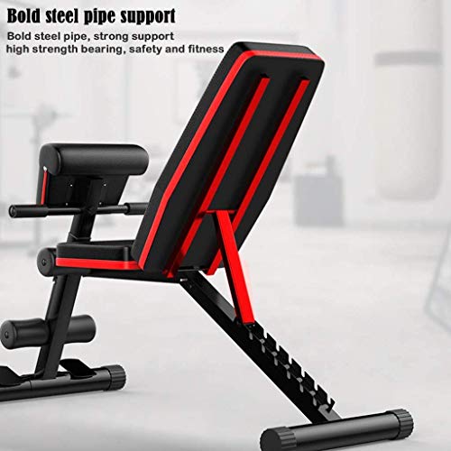 Banco de pesas BetterShopDay ajustable y plegable para gimnasio en casa. Banco romano ajustable para entrenamiento, sentadillas, abdominales, pesas y fitness. Color negro