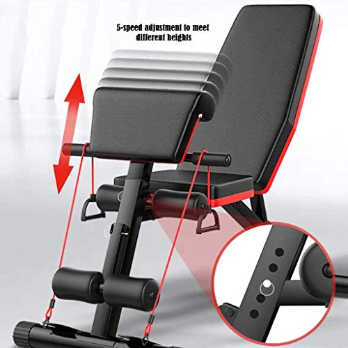 Banco de pesas BetterShopDay ajustable y plegable para gimnasio en casa. Banco romano ajustable para entrenamiento, sentadillas, abdominales, pesas y fitness. Color negro