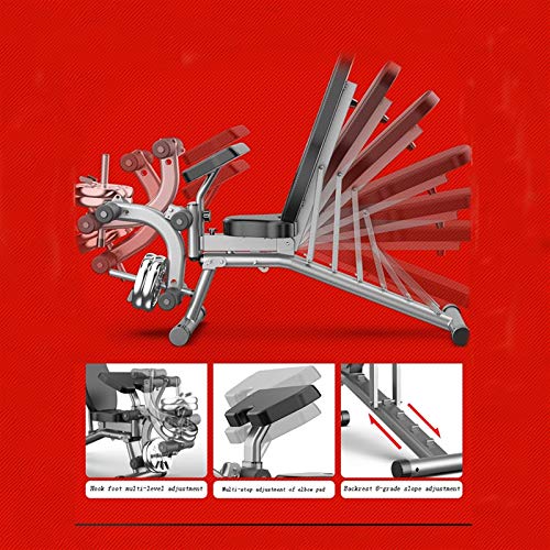 Bancos ajustables Taburete con Mancuernas Tablero de Abdominales Plegable Press de banca Silla de Ejercicios Bird Fitness Equipo de Ejercicios Abdominales multifuncionales