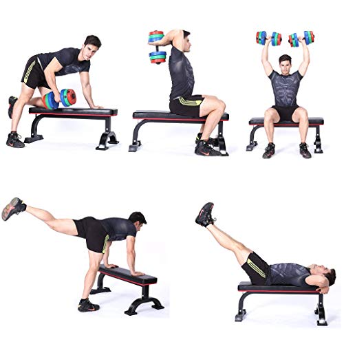 Bancos De Ejercicios For El Hogar Ejercicios Tabla De Entrenamiento Plana Pesas Multifunción, con 200 Kg (Color : Black, Size : 110 * 58.5 * 42cm) Bancos De Ejercicios For El Hogar Ejercicios Tabla De Entrenamiento Plana Pesas Multifunción, con 200 Kg (Color : Black, Size : 110 * 58.5 * 42cm)