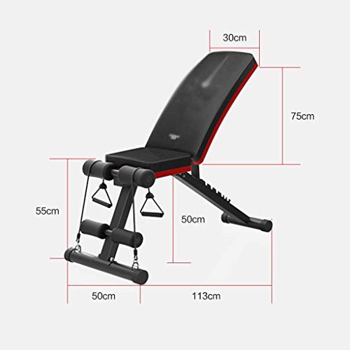 Bancos Mancuerna Banco de Banco Banco Sit-up Equipo de a Bordo Abdominales de la Aptitud Home Bordo Abdominal Multifuncional Silla Plegable de Gimnasia (Color : Black, Size : 113 * 50 * 140cm) Bancos Mancuerna Banco de Banco Banco Sit-up Equipo de a Bordo Abdominales de la Aptitud Home Bordo Abdominal Multifuncional Silla Plegable de Gimnasia (Color : Black, Size : 113 * 50 * 140cm)