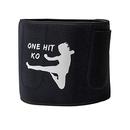 Banda abdominal adelgazante quema grasa One Hit KO OHKO banda lumbar adelgazar rápidamente. Fat Burner - Cinturón de gimnasio para hombre y mujer Faja Cardio Soporte Espalda