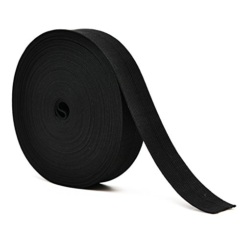 Banda elástica negro para la ropa personalizada y Artesanía DIY Hogar 10 metros, 2.5 cm en ancho Banda elástica negro para la ropa personalizada y Artesanía DIY Hogar 10 metros, 2.5 cm en ancho