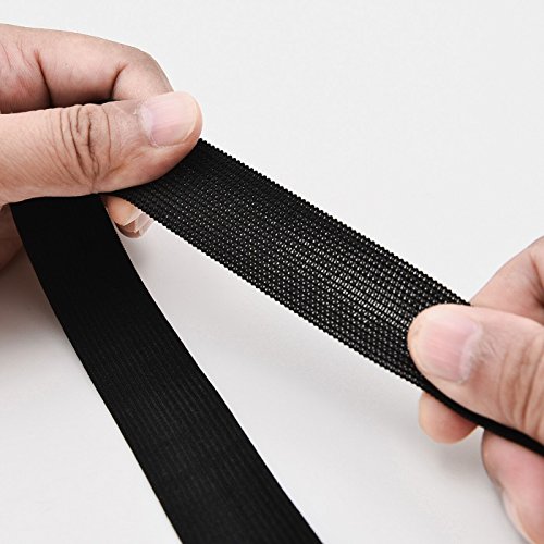Banda elástica negro para la ropa personalizada y Artesanía DIY Hogar 10 metros, 2.5 cm en ancho Banda elástica negro para la ropa personalizada y Artesanía DIY Hogar 10 metros, 2.5 cm en ancho