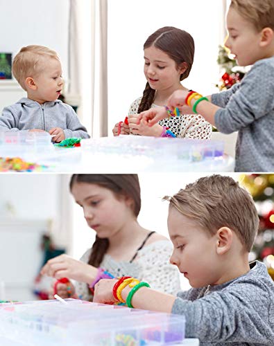 Bandas de Goma Loom Bandas Conjunto, Kit de Pulseras con Bandas de Telar Pulsera Collar Herramienta de Tejer 6800PCS Bandas de Goma Loom Bandas Conjunto, Kit de Pulseras con Bandas de Telar Pulsera Collar Herramienta de Tejer 6800PCS