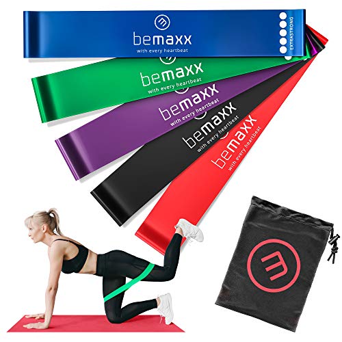 Bandas Elásticas en Bucle Set/Cintas de Resistencia + eBook Guía de Ejercicios | Natural Loop Glúteos Bands, Fitness Gimnástica Gluteband Gomas Crossfit Fisioterapia Boxeo Pilates Yoga