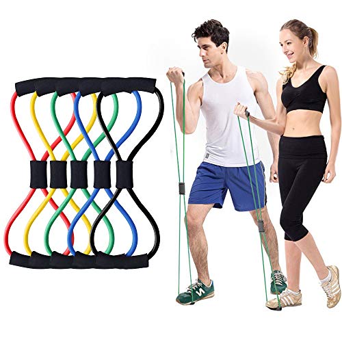 Bandas Elasticas Fitness, Bandas de Resistencia para Entrenamiento de Fuerza, Banda Elástica para Iniciación al Fitness, Yoga en Casa.