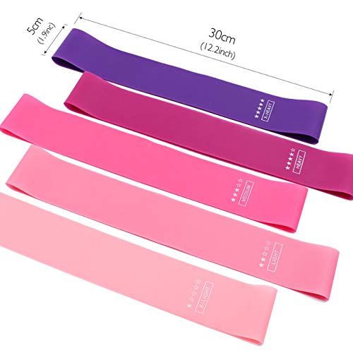 Bandas Elasticas Fitness, Goma Cintas Elastica Fitness Bandas Elasticas Musculacion Set de 5 Resistencia Gimnasia de Látex Natural Agradable Para Fisioterapia, Rehabilitación Bandas Elasticas Fitness, Goma Cintas Elastica Fitness Bandas Elasticas Musculacion Set de 5 Resistencia Gimnasia de Látex Natural Agradable Para Fisioterapia, Rehabilitación