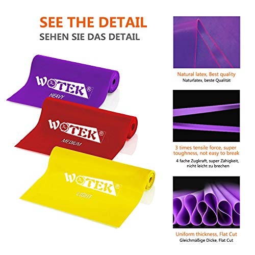 Bandas Elasticas Fitness Goma Resistencia Bandas de Ejercicios para Yoga, Pilates, Crossfit, Estiramientos, Fisioterapia, Entrenamiento de Fuerza, 3 Cintas Elastica de Resistencia con Nivel de Marca Bandas Elasticas Fitness Goma Resistencia Bandas de Ejercicios para Yoga, Pilates, Crossfit, Estiramientos, Fisioterapia, Entrenamiento de Fuerza, 3 Cintas Elastica de Resistencia con Nivel de Marca
