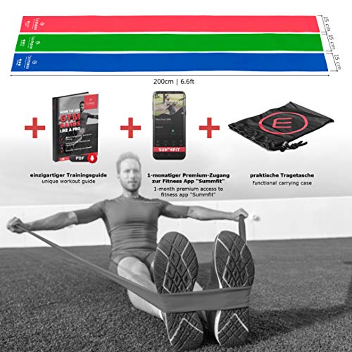 Bandas Elásticas Set de 3 Resistencias / Cintas Extra Largas 2m + eBook Guía de Ejercicios | Mini Fitness Bands Kit | Látex Natural Gomas Crossfit Gimnasia Pilates Glúteos Boxeo Rehabilitacion Bandas Elásticas Set de 3 Resistencias / Cintas Extra Largas 2m + eBook Guía de Ejercicios | Mini Fitness Bands Kit | Látex Natural Gomas Crossfit Gimnasia Pilates Glúteos Boxeo Rehabilitacion