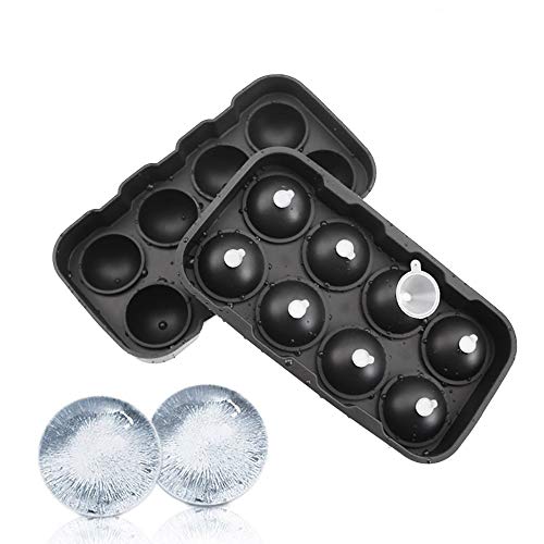 Bandeja Sunerly fácil de quitar, 8 moldes gigantes de silicona para hacer bolas de hielo para niños con dulces, pudín, jalea de leche, zumo de chocolate, o cócteles Bandeja Sunerly fácil de quitar, 8 moldes gigantes de silicona para hacer bolas de hielo para niños con dulces, pudín, jalea de leche, zumo de chocolate, o cócteles