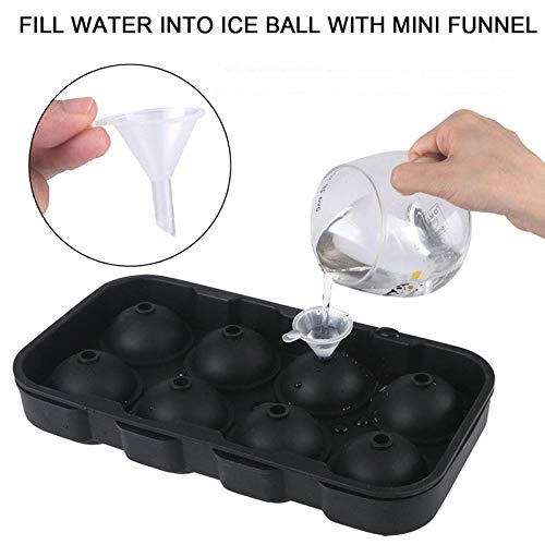 Bandeja Sunerly fácil de quitar, 8 moldes gigantes de silicona para hacer bolas de hielo para niños con dulces, pudín, jalea de leche, zumo de chocolate, o cócteles Bandeja Sunerly fácil de quitar, 8 moldes gigantes de silicona para hacer bolas de hielo para niños con dulces, pudín, jalea de leche, zumo de chocolate, o cócteles