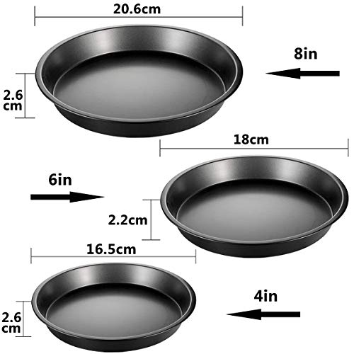 Bandejas Pizza Juego, BESTZY Bandeja Horno Pizza, Juego Universal de Bandejas para Hornear Pizza Antiadherente para Platos de Pizza de Acero al Carbono, 3 Piezas Bandejas Pizza Juego, BESTZY Bandeja Horno Pizza, Juego Universal de Bandejas para Hornear Pizza Antiadherente para Platos de Pizza de Acero al Carbono, 3 Piezas