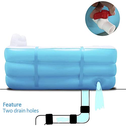 Bañera inflable portátil, baño familiar WEYFLY, piscina independiente, plegable, duradera y con gran respaldo, fácil de inflar e ideal para uso en interiores y exteriores.
