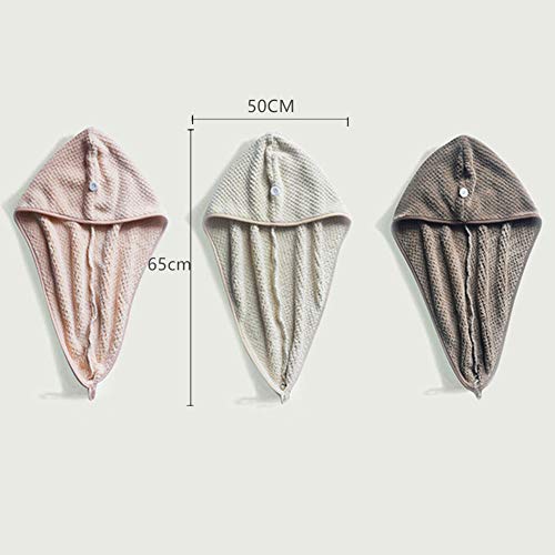 BangShou 3 Piezas Turbante para el Cabello Toalla de Secado Rápido Toallas de Baño Turbante del Abrigo de Pelo Secado Rápido de Microfibra con Botón… BangShou 3 Piezas Turbante para el Cabello Toalla de Secado Rápido Toallas de Baño Turbante del Abrigo de Pelo Secado Rápido de Microfibra con Botón…