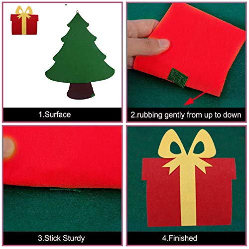 BangShou DIY Navidad Decoración Colgante Año Regalo 3D Arbol de Navidad de Fieltro Decoración navideña Infantil Adornos Desmontables Año Regalo para Niños BangShou DIY Navidad Decoración Colgante Año Regalo 3D Arbol de Navidad de Fieltro Decoración navideña Infantil Adornos Desmontables Año Regalo para Niños