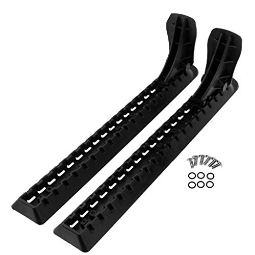 Baoblaze 2 Piezas de Nylon Negro Kayak Pedal de Pies Resto Clavija Accesorios