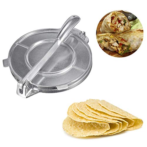 Baoblaze Tortilla Press Tortilla de Aluminio Prensa Prensa para Tortillas Mexicanas Prensa De Hierro Tortilla de Quesadilla Pre-sazonada de 6.5 Pulgadas para Hacer Tortillas Prensa