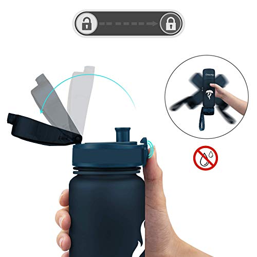 Baomay Botella de Agua Deportiva 350ml, Adultos/Niños Bottle con Filtro, Bidon de Bebidas Plástico Tritan, para Gimnasio, Ciclismo, Trekking | Sin-BPA & Impermeable & Reutilizable (Arándano) Baomay Botella de Agua Deportiva 350ml, Adultos/Niños Bottle con Filtro, Bidon de Bebidas Plástico Tritan, para Gimnasio, Ciclismo, Trekking | Sin-BPA & Impermeable & Reutilizable (Arándano)