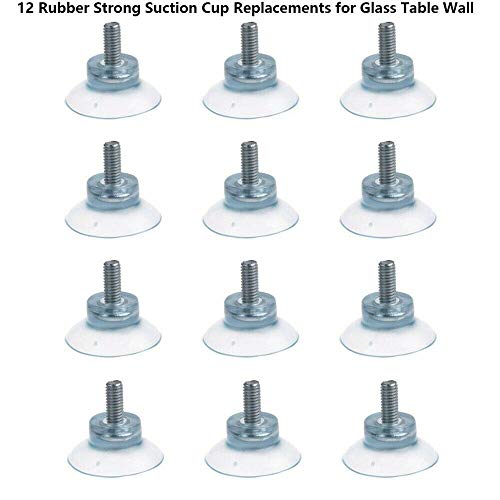 BAQI 12 ventosas de goma de repuesto para pared de mesa de cristal con tornillo M6. BAQI 12 ventosas de goma de repuesto para pared de mesa de cristal con tornillo M6.