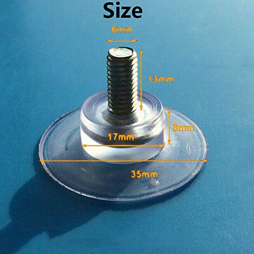 BAQI 12 ventosas de goma de repuesto para pared de mesa de cristal con tornillo M6. BAQI 12 ventosas de goma de repuesto para pared de mesa de cristal con tornillo M6.