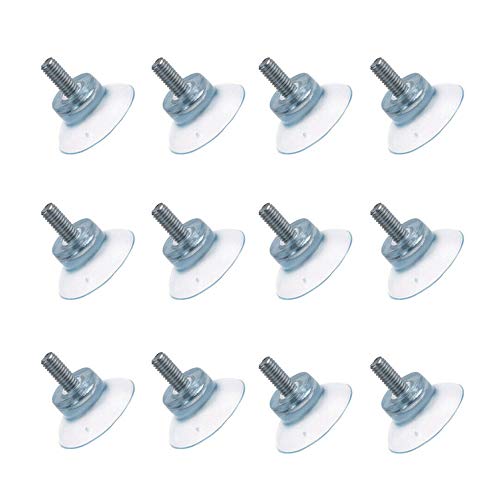 BAQI 12 ventosas de goma de repuesto para pared de mesa de cristal con tornillo M6. BAQI 12 ventosas de goma de repuesto para pared de mesa de cristal con tornillo M6.