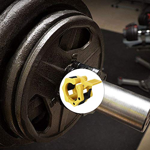 Barbell Barra Olímpica con Bloqueo para Fitness,Par de topes para Barra olímpica - Abrazadera para Halterofilia Crossfit con Bloqueo de 50MM,Mancuernas (1 par)