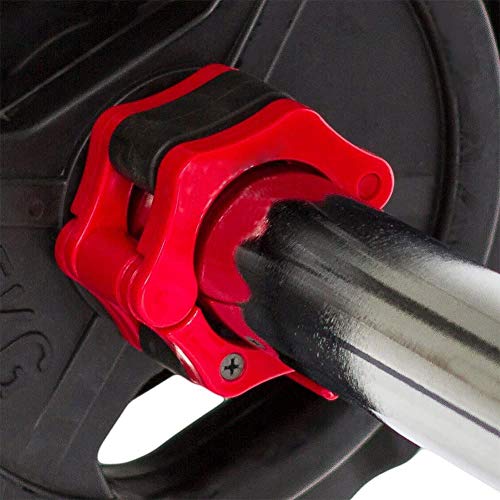 Barbell Barra Olímpica con Bloqueo para Fitness,Par de topes para Barra olímpica - Abrazadera para Halterofilia Crossfit con Bloqueo de 50MM,Mancuernas Barbell Barra Olímpica con Bloqueo para Fitness,Par de topes para Barra olímpica - Abrazadera para Halterofilia Crossfit con Bloqueo de 50MM,Mancuernas