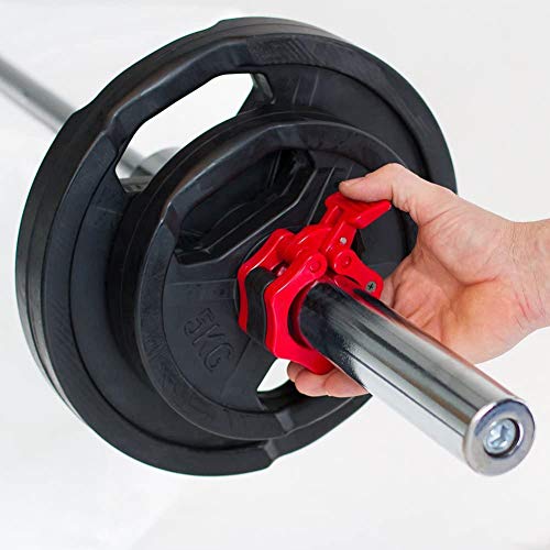Barbell Barra Olímpica con Bloqueo para Fitness,Par de topes para Barra olímpica - Abrazadera para Halterofilia Crossfit con Bloqueo de 50MM,Mancuernas Barbell Barra Olímpica con Bloqueo para Fitness,Par de topes para Barra olímpica - Abrazadera para Halterofilia Crossfit con Bloqueo de 50MM,Mancuernas