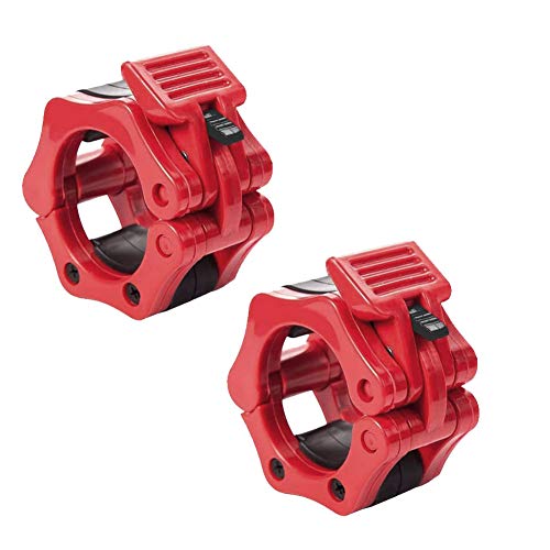 Barbell Barra Olímpica con Bloqueo para Fitness,Par de topes para Barra olímpica - Abrazadera para Halterofilia Crossfit con Bloqueo de 50MM,Mancuernas Barbell Barra Olímpica con Bloqueo para Fitness,Par de topes para Barra olímpica - Abrazadera para Halterofilia Crossfit con Bloqueo de 50MM,Mancuernas