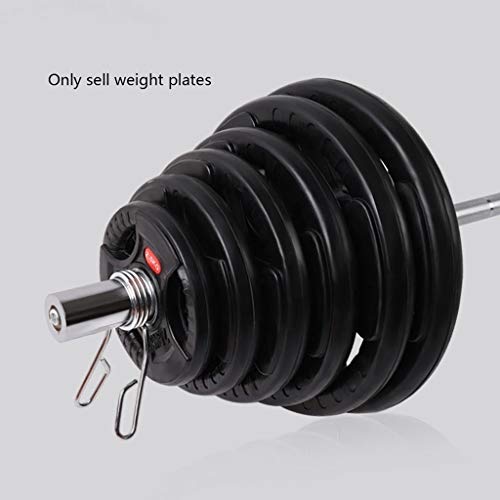 Barbell Olímpicos Grip Peso Placas estándar de 2,5 kg, 10 kg, 15 kg, Individuales, Juegos de Placas Olímpicos, los Pesos de Placas Olímpicos, Negro (Size : 10kg)