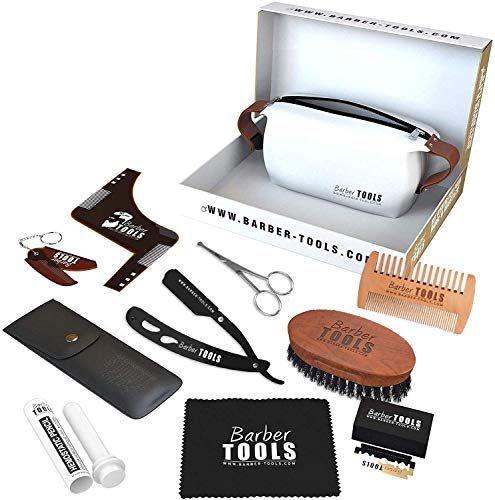 ✮ BARBER TOOLS ✮ Kit/Set/Estuche de arreglo y cuidado de la barba y afeitarse