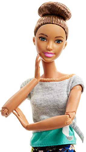 Barbie Fashionista Made to Move, Muñeca articulada castaña con top gris (Mattel FTG82) Barbie Fashionista Made to Move, Muñeca articulada castaña con top gris (Mattel FTG82)