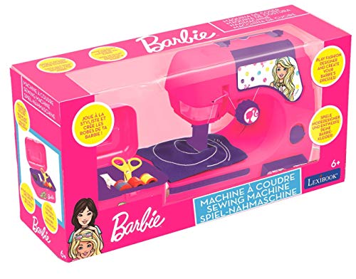 Barbie-Mattel Lexibook SW100B Máquina de Coser con Accesorios, Luz Y Pedal, Juguete de Imitación para Niñas, Juego Diseño de Moda, Rosa (Sw100Bb), color, 6 , color/modelo surtido Barbie-Mattel Lexibook SW100B Máquina de Coser con Accesorios, Luz Y Pedal, Juguete de Imitación para Niñas, Juego Diseño de Moda, Rosa (Sw100Bb), color, 6 , color/modelo surtido