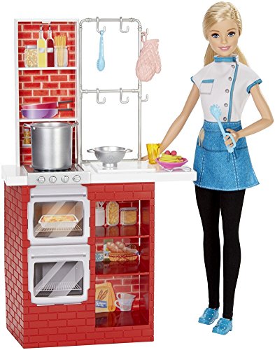 Barbie Spaghetti Chef Doll & Playset - Muñecas, Femenino, Chica, 3 año(s), 330 mm, 75 mm