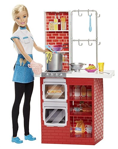 Barbie Spaghetti Chef Doll & Playset - Muñecas, Femenino, Chica, 3 año(s), 330 mm, 75 mm