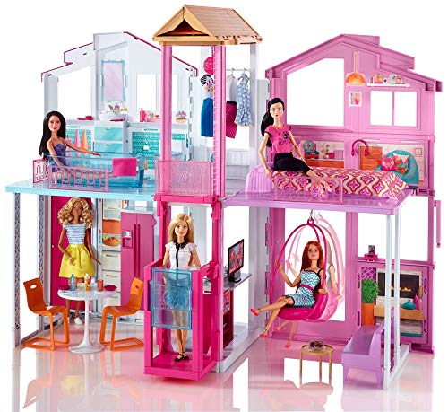 Barbie - Supercasa - casa muñecas, regalo para niñas y niños 3-9 años (Mattel DLY32)
