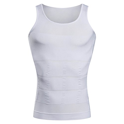 BaronHong Gynecomastia compresión Camisa Chaleco para Ocultar Hombre Boobs Moobs Adelgazamiento Mens Shapewear Aplastar Abdomen Entero (Blanco, M) BaronHong Gynecomastia compresión Camisa Chaleco para Ocultar Hombre Boobs Moobs Adelgazamiento Mens Shapewear Aplastar Abdomen Entero (Blanco, M)
