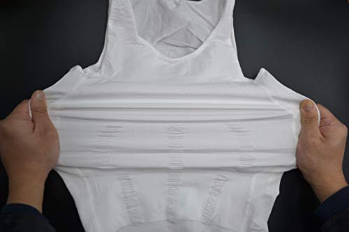 BaronHong Gynecomastia compresión Camisa Chaleco para Ocultar Hombre Boobs Moobs Adelgazamiento Mens Shapewear Aplastar Todo el Abdomen (Blanco, L) BaronHong Gynecomastia compresión Camisa Chaleco para Ocultar Hombre Boobs Moobs Adelgazamiento Mens Shapewear Aplastar Todo el Abdomen (Blanco, L)