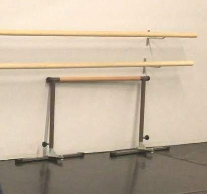 Barra de Ballet portátil con riel de Madera (Barra portátil estándar) Altura Ajustable de 27"a 48"