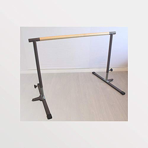 Barra de Ballet portátil con riel de Madera (Barra portátil estándar) Altura Ajustable de 27"a 48"