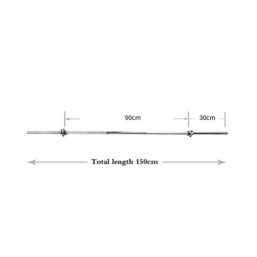 Barra de Barra de 1,5 Metros Barra Recta Deportes Fitness Barra de Pesas Pieza de Barra Curva de Agujero pequeño Barra de Levantamiento de Pesas de Arranque en casa