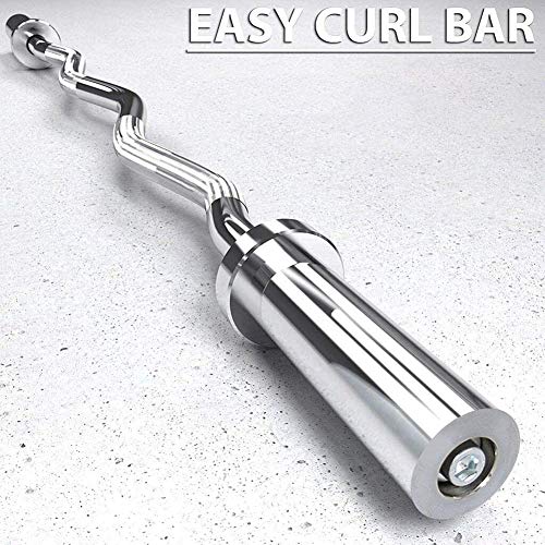 Barra de Entrenamiento para bíceps y tríceps,Barra Curl Z con 2 Collares spinlock,Barra de musculación para Entrenamiento Fitness Barra de Entrenamiento para bíceps y tríceps,Barra Curl Z con 2 Collares spinlock,Barra de musculación para Entrenamiento Fitness