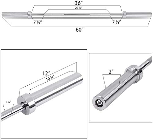 Barra de Entrenamiento para bíceps y tríceps,Longitud 150 cm/180cm/220cm, Diámetro Ø50mm,Barra de Gimnasio para Entrenamiento Fitness con Pesas en Casa