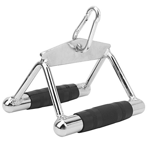 Barra de presión en Forma de V para Entrenamiento de tríceps Mango de Entrenamiento de Remo para Ejercicios, Acero Inoxidable y Goma Barra de presión en Forma de V para Entrenamiento de tríceps Mango de Entrenamiento de Remo para Ejercicios, Acero Inoxidable y Goma