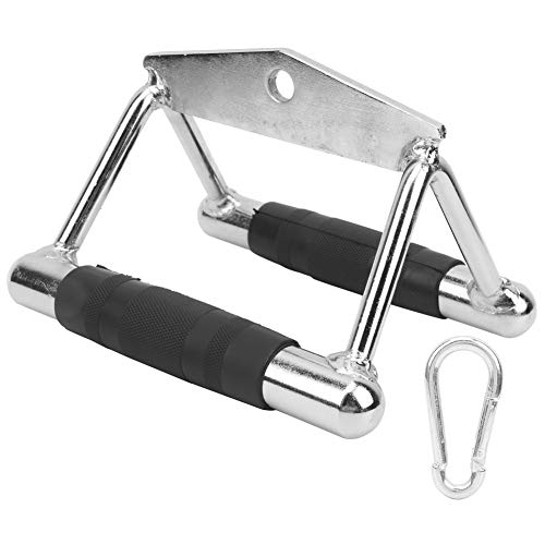 Barra de presión en Forma de V para Entrenamiento de tríceps Mango de Entrenamiento de Remo para Ejercicios, Acero Inoxidable y Goma Barra de presión en Forma de V para Entrenamiento de tríceps Mango de Entrenamiento de Remo para Ejercicios, Acero Inoxidable y Goma