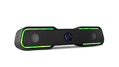 Barra de Sonido Ozone SOLO - Altavoz Pc Gaming - 6W RMS, Portatil, Bluetooth, USB, Jack 3.5, Táctil, RGB, Negro Barra de Sonido Ozone SOLO - Altavoz Pc Gaming - 6W RMS, Portatil, Bluetooth, USB, Jack 3.5, Táctil, RGB, Negro